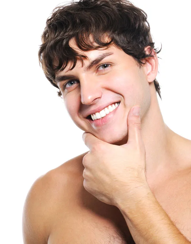 Radiofrequency-Microneedling-for-Acne-Treatment A man's face, clear of acne scars. Get Radiofrequency Microneedling for Acne Scars Treatment from ProCare Wellness Institute in Virginia Beach.