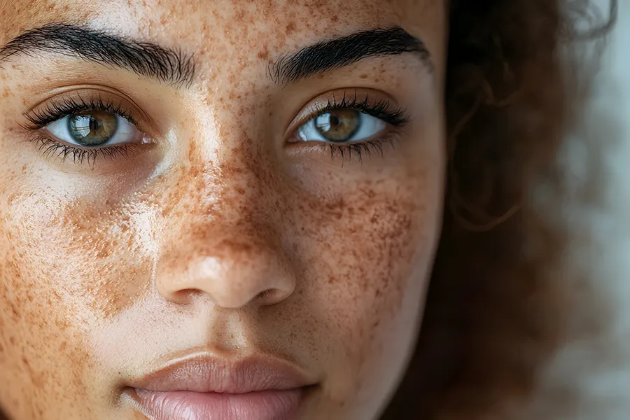 Radiofrequency-Microneedling-for-Hyperpigmentation-Clinic A woman with hyperpigmentation. Schedule Radiofrequency Microneedling for Hyperpigmentation Treatment from ProCare Wellness Institute in Virginia Beach.